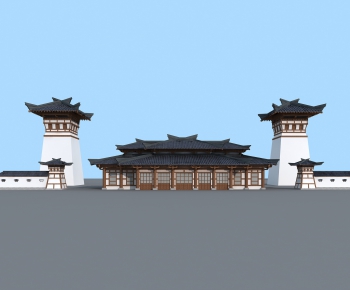 Chinese Style Ancient Architectural Buildings-ID:160882232