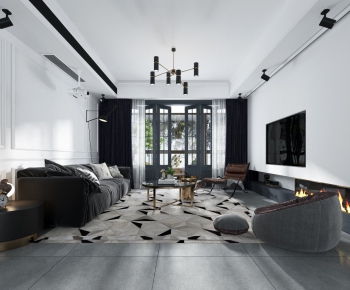 Modern A Living Room-ID:146642751