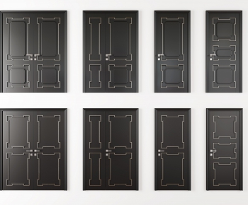 Simple European Style Solid Wood Door-ID:121808162