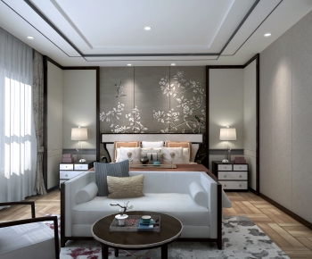 New Chinese Style Bedroom-ID:762053287