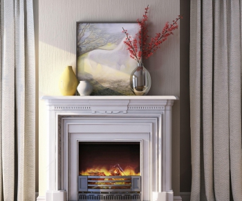 Simple European Style Fireplace-ID:701238899