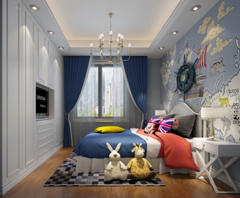 Mediterranean Style Boy's Room And Son's Room-ID:516126955