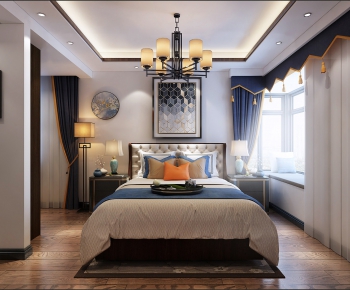 New Chinese Style Bedroom-ID:952191855