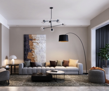 Modern A Living Room-ID:661649292