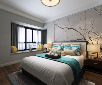 New Chinese Style Bedroom-ID:412692236