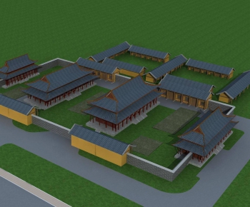 Chinese Style Architectural Bird's-eye View Planning-ID:987226382