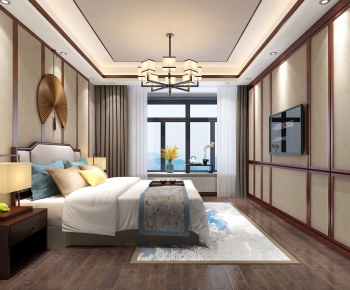 New Chinese Style Bedroom-ID:401657983