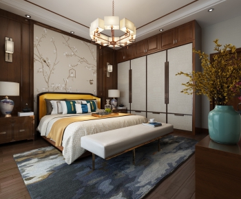 New Chinese Style Bedroom-ID:153654535