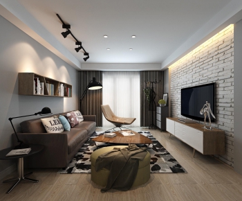 Modern A Living Room-ID:380463924