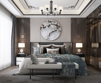 New Chinese Style Bedroom-ID:764695349