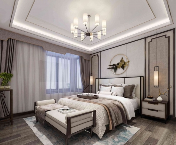 New Chinese Style Bedroom-ID:728250884