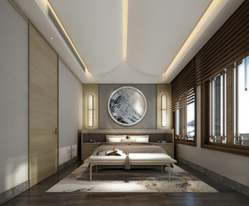 New Chinese Style Bedroom-ID:553232987