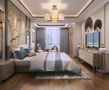 New Chinese Style Bedroom-ID:819023461