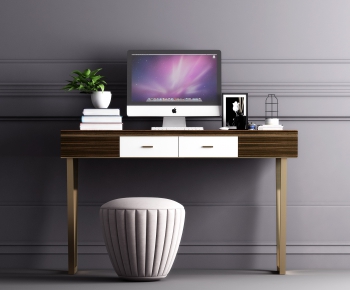 Modern Computer Desk And Chair-ID:388617436