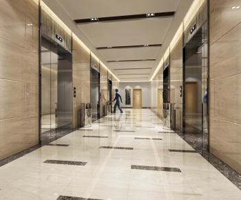 Modern Office Elevator Hall-ID:385496154