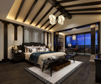 New Chinese Style Bedroom-ID:227274839