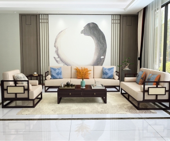 New Chinese Style Sofa Combination-ID:704320252