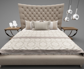 Modern Double Bed-ID:394627975