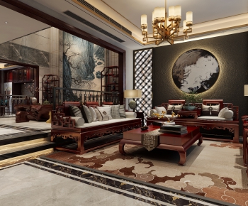 New Chinese Style A Living Room-ID:635308254