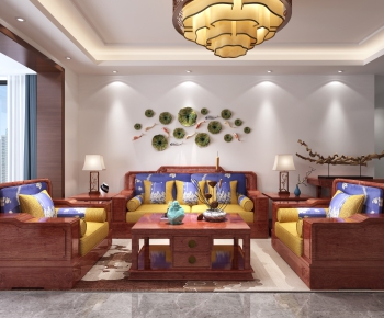 New Chinese Style A Living Room-ID:273299878