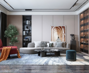 Modern A Living Room-ID:336874935