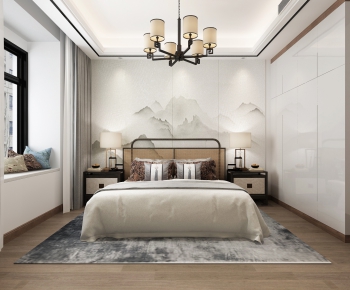 New Chinese Style Bedroom-ID:404125775