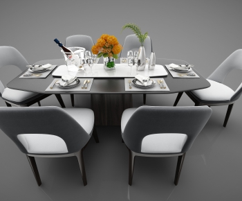 Modern Dining Table And Chairs-ID:688907912