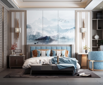 New Chinese Style Bedroom-ID:183892262