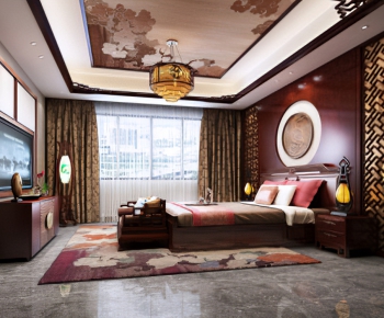 New Chinese Style Bedroom-ID:491398229