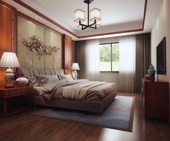 New Chinese Style Bedroom-ID:178182483