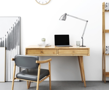 Nordic Style Computer Desk And Chair-ID:938807391