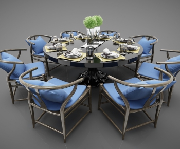 New Chinese Style Dining Table And Chairs-ID:594572996