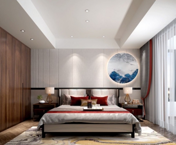 New Chinese Style Bedroom-ID:700747555
