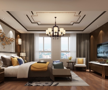 New Chinese Style Bedroom-ID:396537244