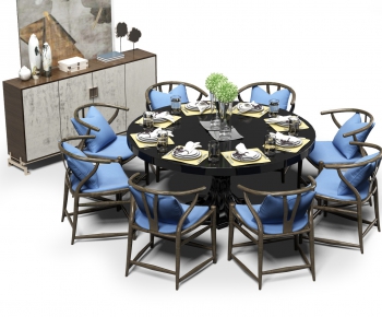 New Chinese Style Dining Table And Chairs-ID:840589377