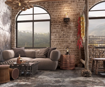 Country Style A Living Room-ID:662845592