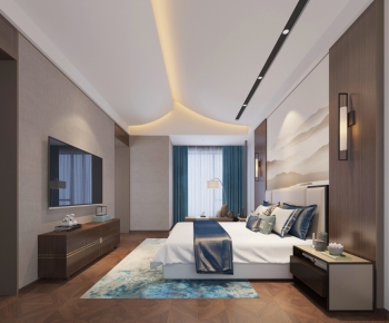 New Chinese Style Bedroom-ID:376448823