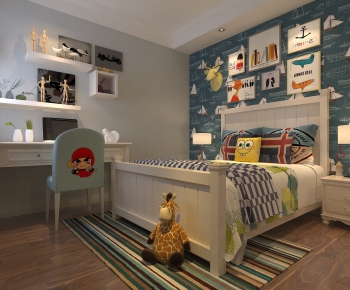 Simple European Style Children's Room-ID:972491515