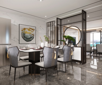 New Chinese Style Dining Room-ID:379853957