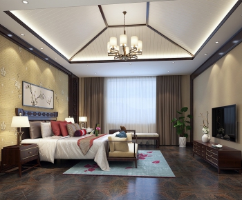 New Chinese Style Bedroom-ID:977509812