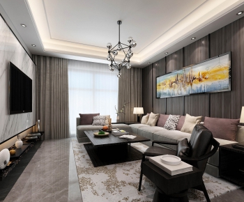 Modern Hong Kong Style A Living Room-ID:134635681
