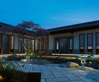 New Chinese Style Courtyard/landscape-ID:612327453