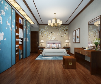 New Chinese Style Bedroom-ID:373210446