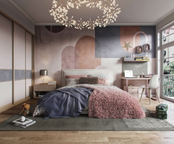 Nordic Style Girl's Room Daughter's Room-ID:757356556