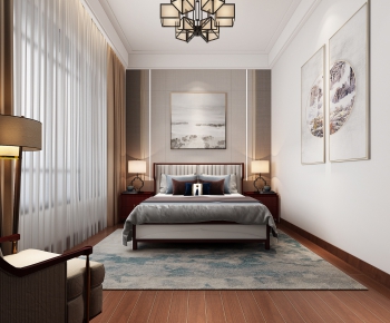New Chinese Style Bedroom-ID:330965227