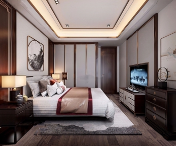 New Chinese Style Bedroom-ID:505498789