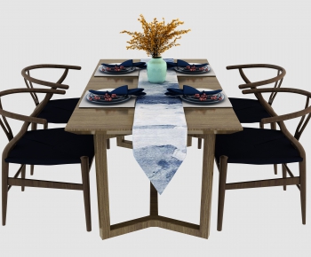 New Chinese Style Dining Table And Chairs-ID:176137922