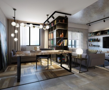 Industrial Style Study Space-ID:908458423