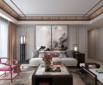 New Chinese Style A Living Room-ID:548699794