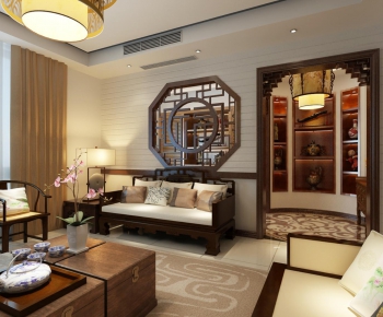Chinese Style A Living Room-ID:753720779